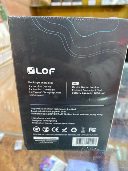 LOF Lumina Refillable Pod Device - LCD Display